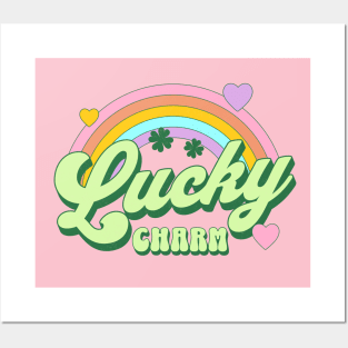 Lucky Charm St Patricks Day Kawaii Rainbow Posters and Art